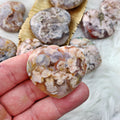 Flower Agate Heart (886) - The Bead Shoppe