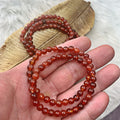 Carnelian Stretch Bracelet 6 mm - The Bead Shoppe & Enclave Gems