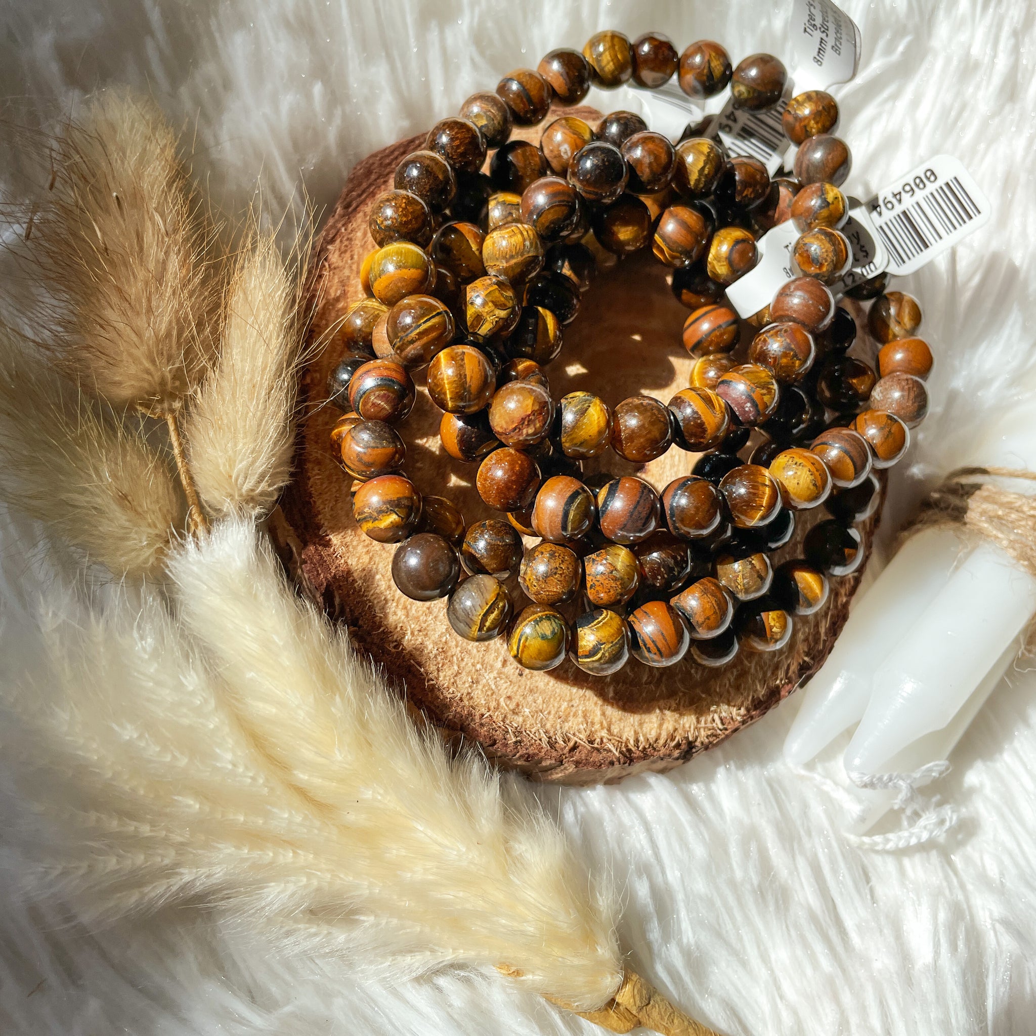 Tiger's Eye Stretch Bracelet 8 mm - The Bead N Crystal & Enclave Gems
